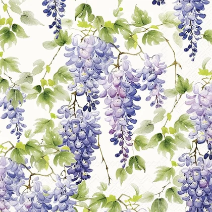 Purple wisteria lila akácos szalvéta 3 rétegű 20 db/csomag - koktélszalvéta