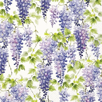 Purple wisteria lila akácos szalvéta 3 rétegű 20 db/csomag