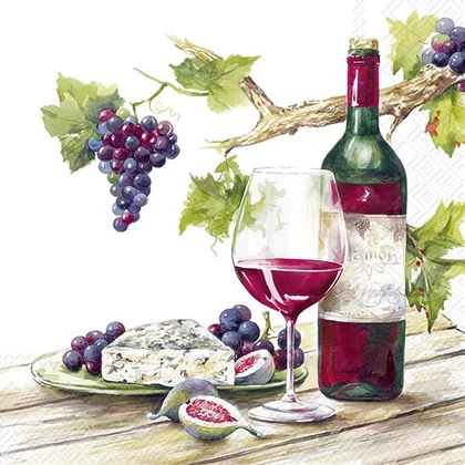 Red wine tasting boros szalvéta 3 rétegű 20 db/csomag