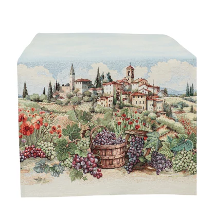 Toszkán táj gobelin asztali futó 37x100 cm