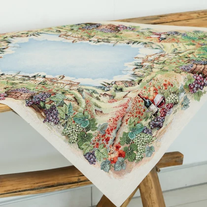 Toszkán táj gobelin asztalterítő 96x100 cm