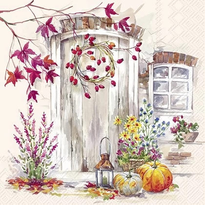 Wonderful Autumn őszi ajtós szalvéta 3 rétegű 20 db/csomag