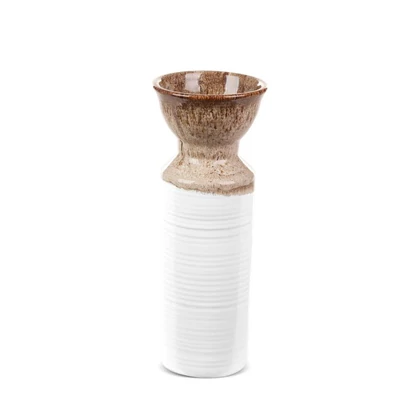 erina-keramia-vaza-feher-barna-10-x-10-x-25-cm