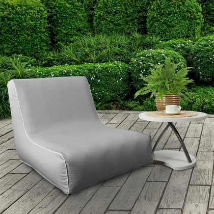 Felfújható kerti fotel vízálló anyagból Ezüst 70x90x70 cm