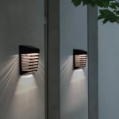 EcoLight Napelemes fali lámpa beépített alkonykapcsolóval SOE-2