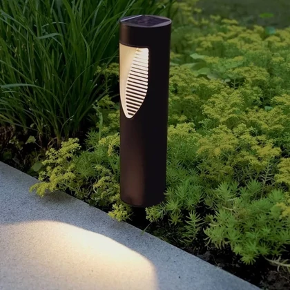 EcoLight napelemes fekete állólámpa beépített alkonykapcsolóval SSO-3