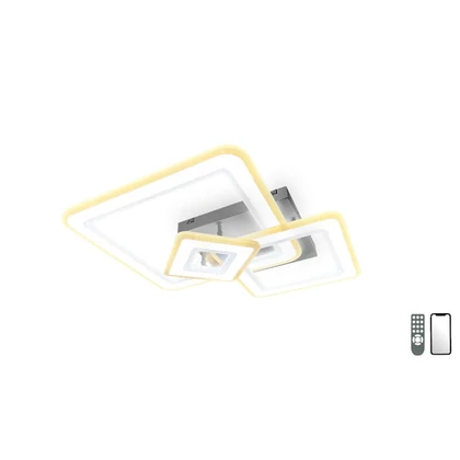 Lucero Ryder 130 W-os 50 cm átmérőjű fehér LED távirányítós és mobil applikációval vezérelhető mennyezeti lámpa