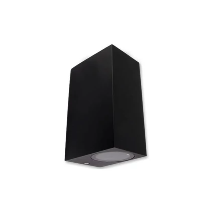 MasterLED Lida 150x92 fekete szögletes oldalfali lámpa GU10-es foglalattal