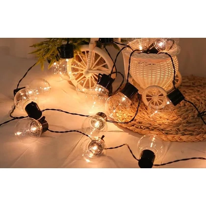 MasterLED Napelemes kerek alakú 20 LED-es 4,85 m hosszúságú girland