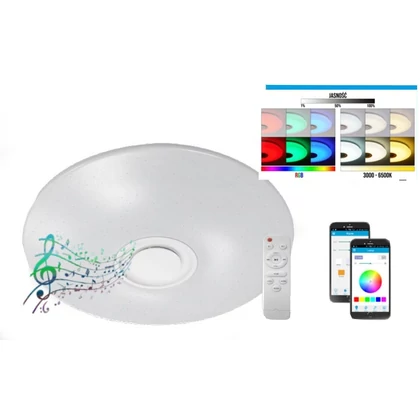 MasterLED Porto 48 W-os 40 cm fehér LED távirányítós mennyezeti lámpa