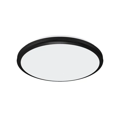 Strühm Planar 18 W-os ø265 mm kerek fekete mennyezeti lámpa IP54-es védettségű