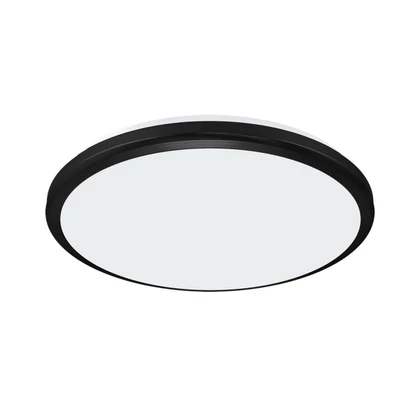 Strühm Planar 24 W-os ø315 mm kerek fekete mennyezeti lámpa IP54-es védettségű