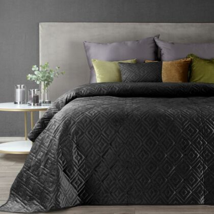 Ariel 3 bársony ágytakaró Fekete 170x210 cm
