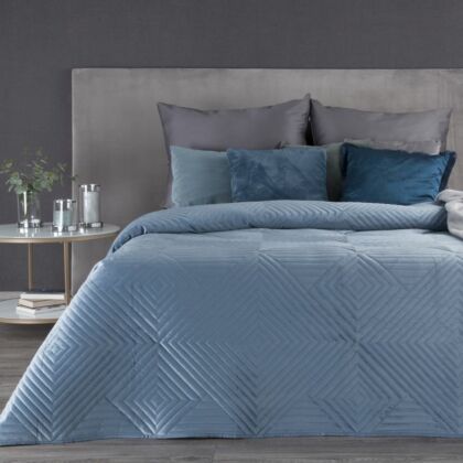 Sofia 2 bársony ágytakaró Kék 220x240 cm