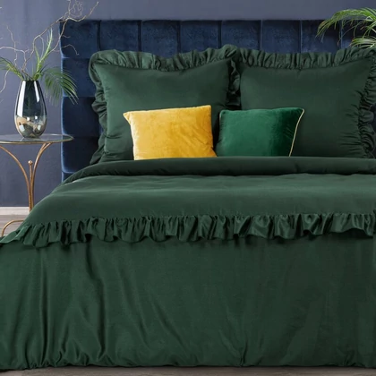 venus-fodrokkal-diszitett-pamut-szaten-agynemuhuzat-palackzold-160-x-200-cm-70-x-80-cm-2db-hs417738