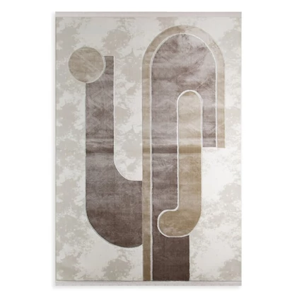 Aura7 szőtt modern szőnyeg Bézs 140x190 mm - 9 mm