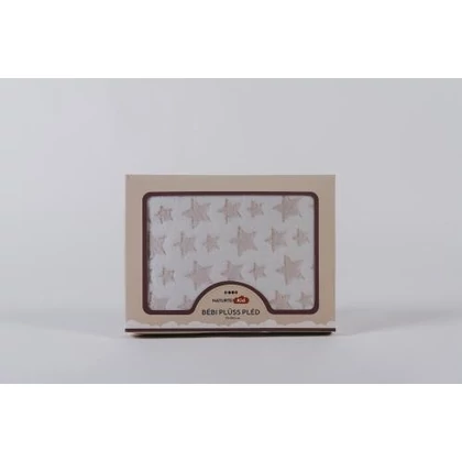 Bézs Star baby plüss pléd