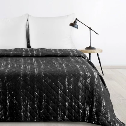 Blink1 mikroszálas ágytakaró ezüst fényű mintával Fekete 200x220 cm