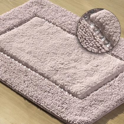 Chic pamut fürdőszobaszőnyeg kristályokkal Rózsaszín 60x90 cm