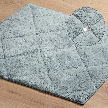 Chic2 pamut fürdőszobaszőnyeg kristályokkal Ezüst 60x90 cm