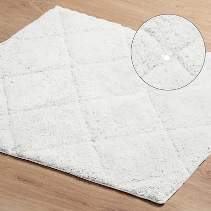 Chic2 pamut fürdőszobaszőnyeg kristályokkal Fehér 60x90 cm