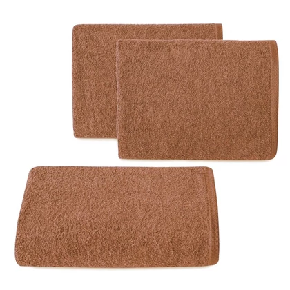 Egyszínű klasszikus törölköző 400 g/m2 Sötét bézs 30x50 cm 6db