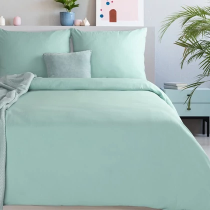 Egyszínű mikroszálas ágyneműhuzat Zöld 220x200 cm - 70x80 cm 2db