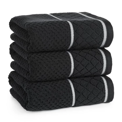 Favori minőségi törölköző zero twist Fekete 50x90 cm 6db