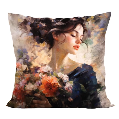 Lady bársony díszpárna 40x40 cm