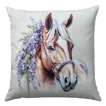 Lovas lila akácos párnahuzat 45x45 cm