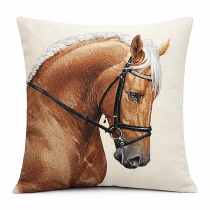 Lovas palomino párnahuzat 45x45 cm