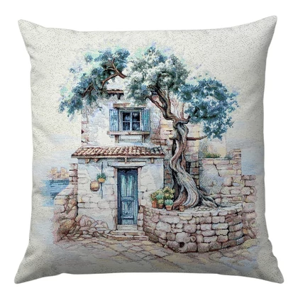 Mykonos olajfás párnahuzat 45x45 cm