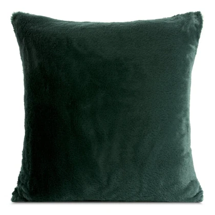 Nina szőrme hatású párnahuzat Sötétzöld 60x60 cm