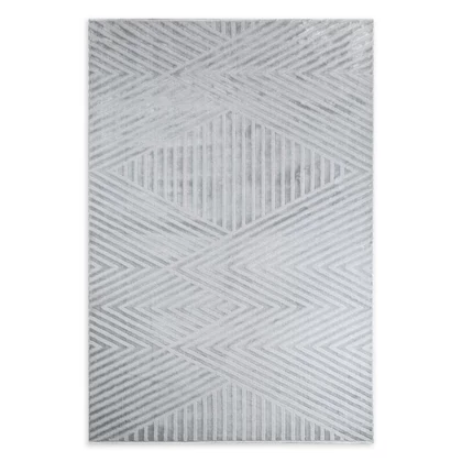 Nova1 sreb szőtt modern szőnyeg Ezüst 80x150 mm - 8 mm