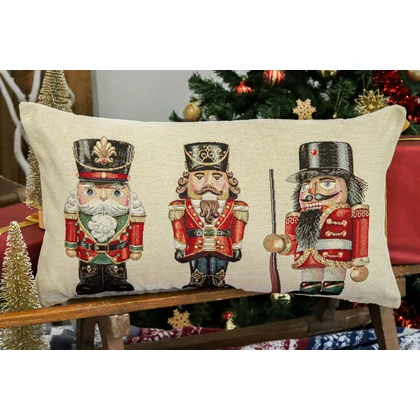 Nutcrackers diótörők díszpárna 40x70 cm arany lurex