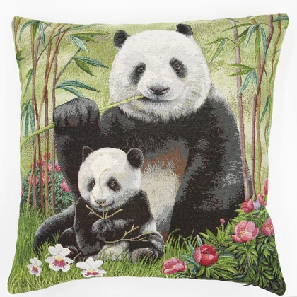 Panda macis trópusi párnahuzat 45x45 cm