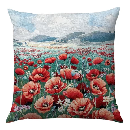 Pipacsmező párnahuzat 45x45 cm
