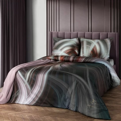 Sierra elegáns pamutszatén ágynemű Acélszürke 220x200 cm - 70x80 cm 2db