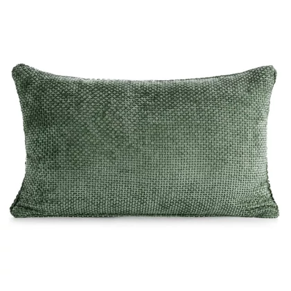 Szenil mintás párnahuzat Sötétzöld 30x50 cm