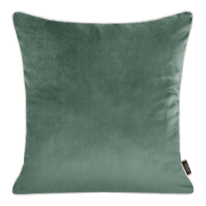 Velvet párnahuzat lenvászon szerű anyagból Sötét menta 45x45 cm