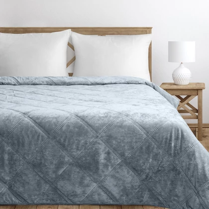 Velvet1 bársony ágytakaró Ezüst 170x210 cm
