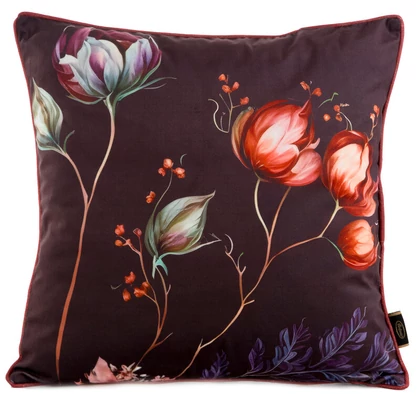 Velvet13 bársony párnahuzat Téglavörös 45x45 cm
