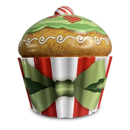 Óriás muffin sütis doboz zöld mézeskalácsos