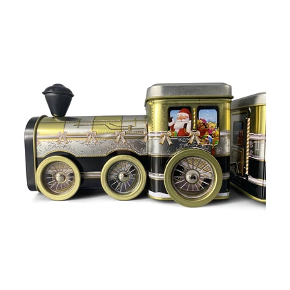 Santa Express aranyezüst vonat sütis doboz 385x90x100 mm