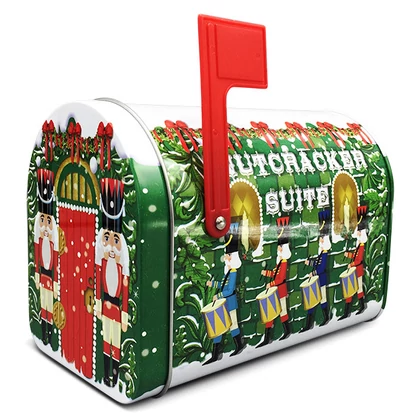 Zöld postaláda sütis doboz közepes 114x92x159 mm