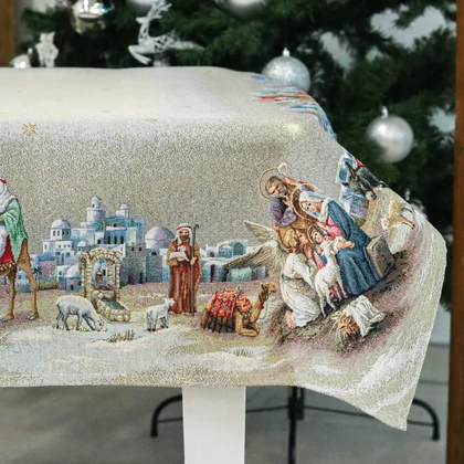 Betlehemi hajnal gobelin asztalterítő 137x240 cm lurex nélkül