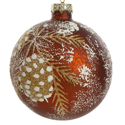 Üveg karácsonyfadísz sz194b Bordó 10 cm