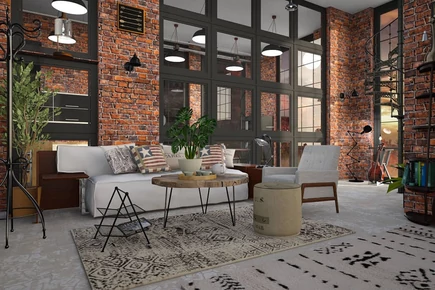 Indusztriális és loft lakberendezés