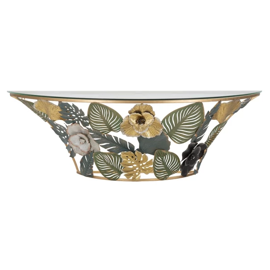 Amaz fali konzol asztal egzotikus levelekkel 120x40.5x37.2 cm