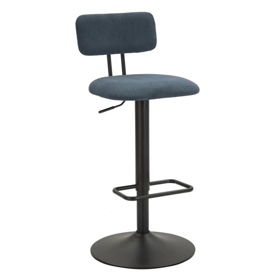 Bárszék állítható magasságú háttámlával 2db-os szett kék/fekete 41x47,5x85-106,5 (seat 61-83) cm